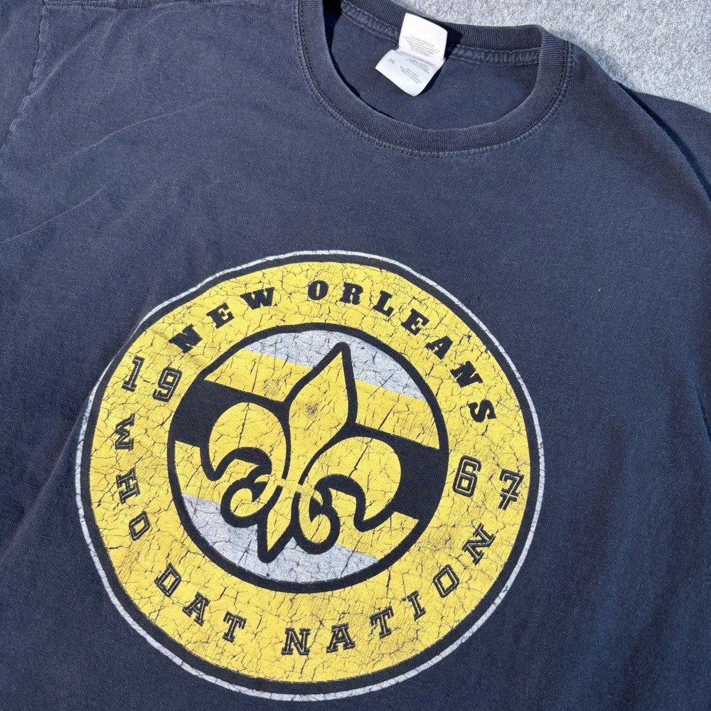 New Orleans‎ Saints Shirt Mens 2XL Who Dat NFL Football Fleur De Lis Black Gold